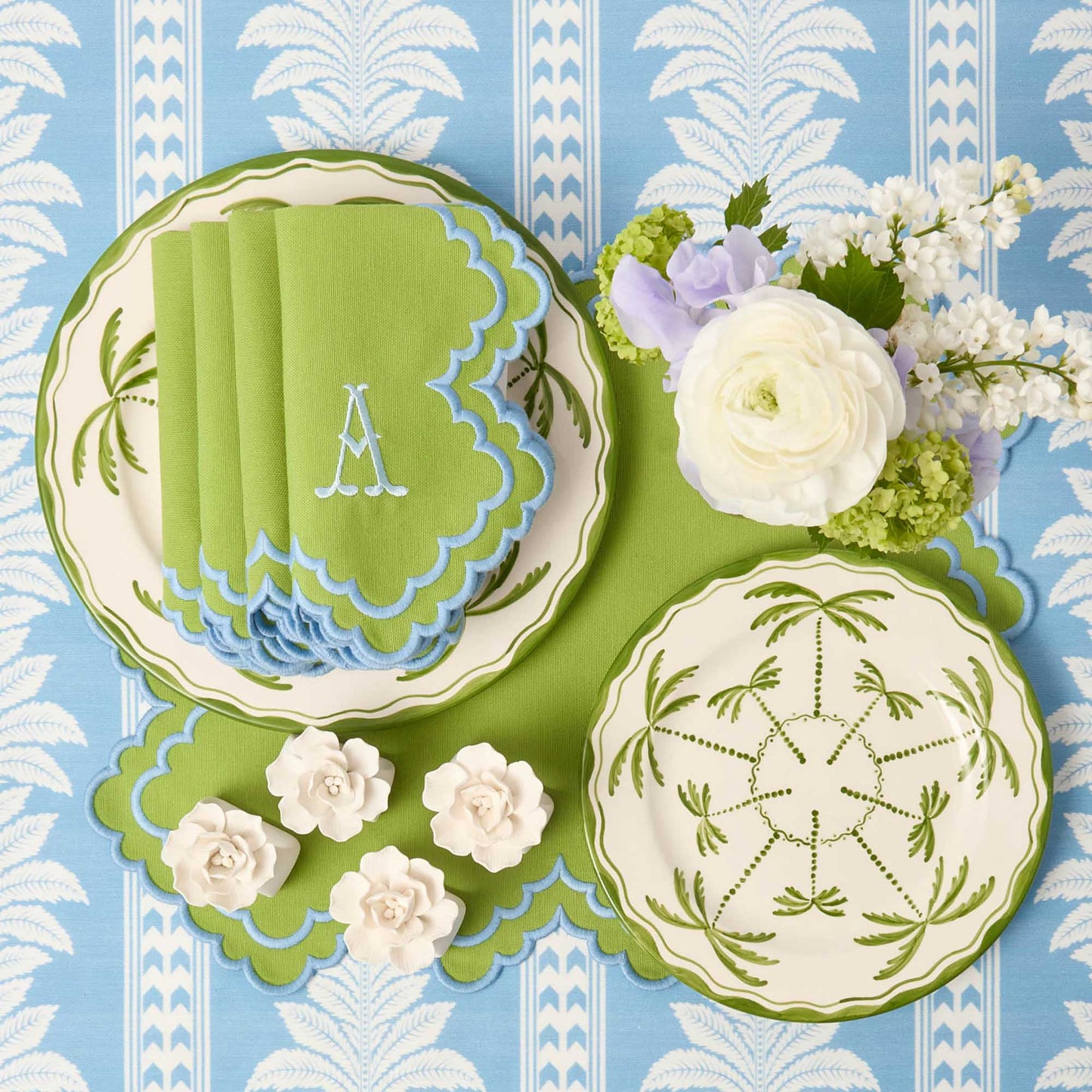 White Fiore Porcelain Napkin Rings (Set of 4)