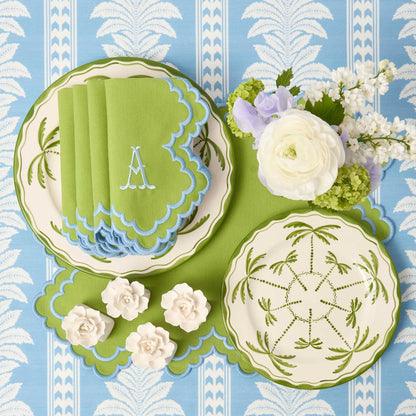 White Fiore Porcelain Napkin Rings (Set of 4)