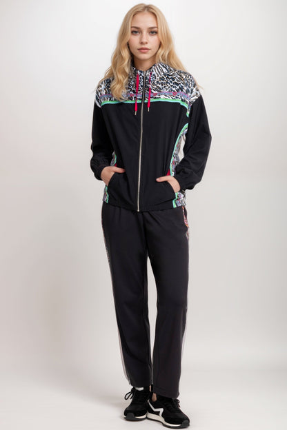 Johnny Was Bee Active Hooded Full Zip Jacket A8924-E
