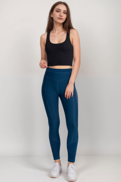 Johnny Was Blue Bee Active Jacquard Blocked Legging A8224-E