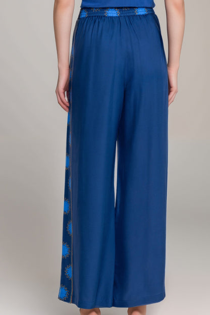 Johnny Was Jade Blue Frankie Easy Wide Leg Pants L63324-E