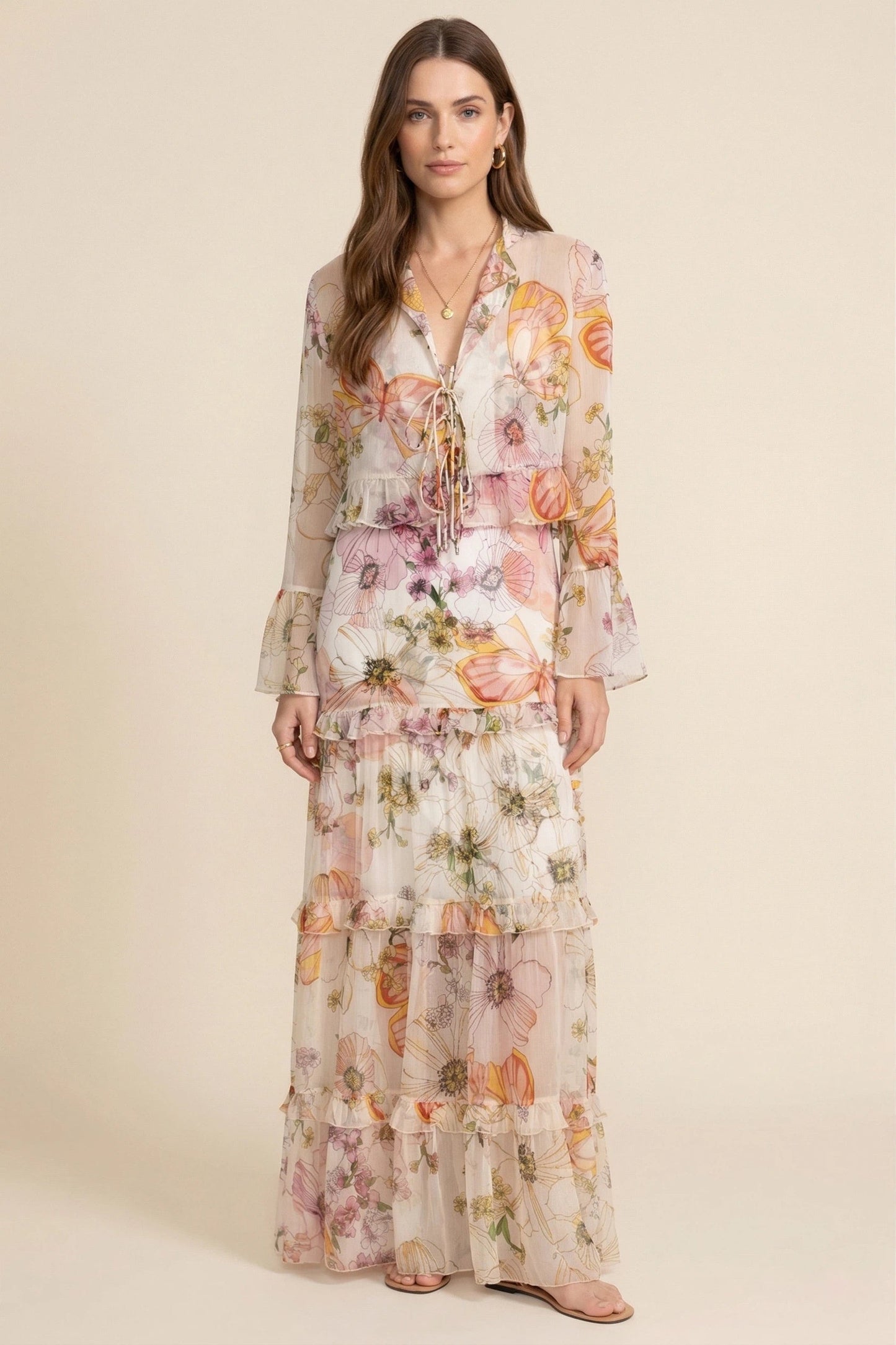Johnny Was Jade Bailey Tiered Maxi Dress L39325-6