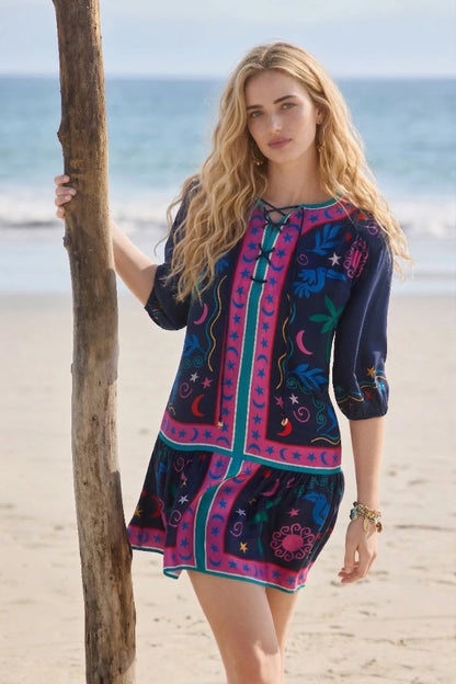 Johnny Was Jade Selena Mini Dress L30725-4