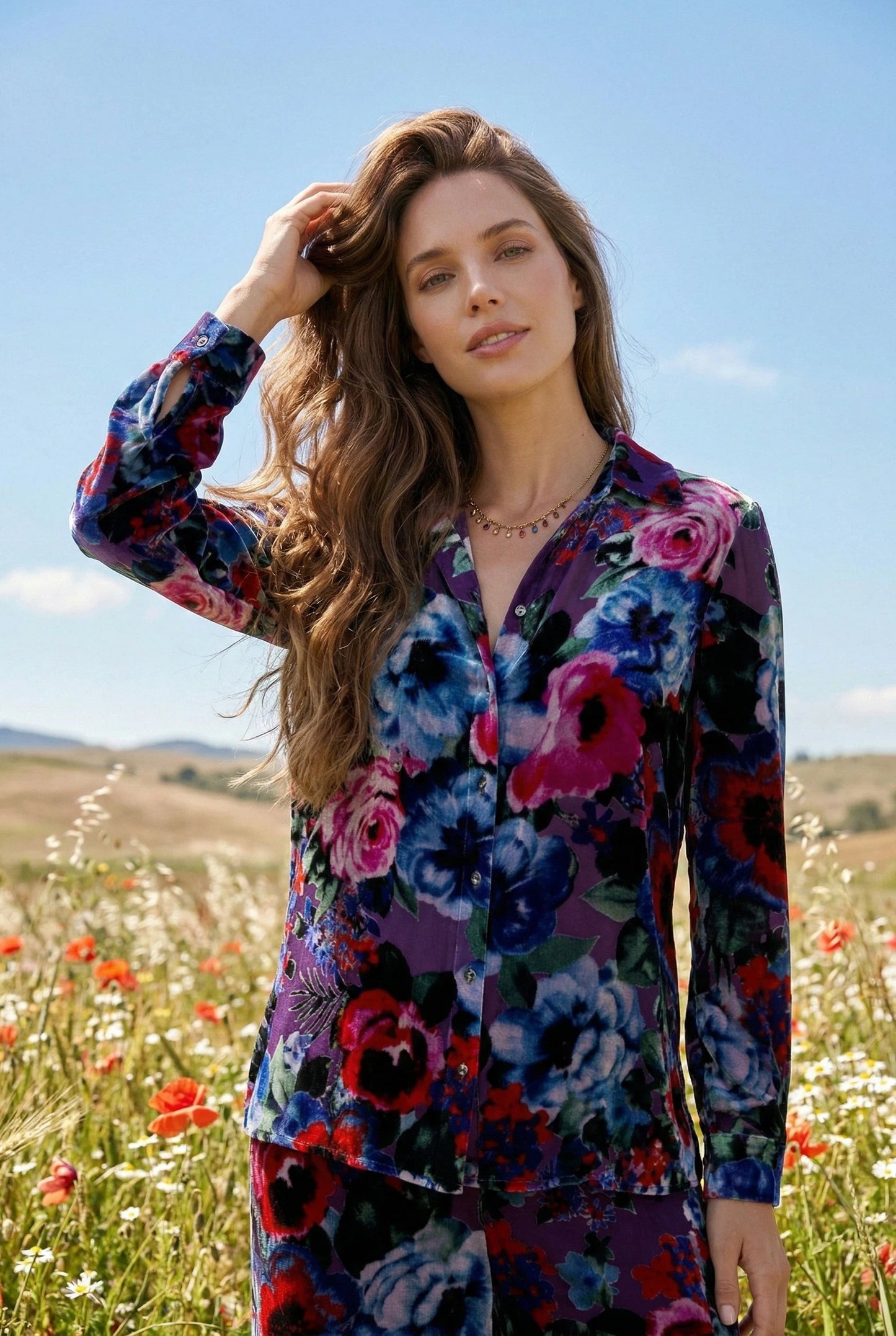 Johnny Was Jade Velma Button Down Shirt L12825-8