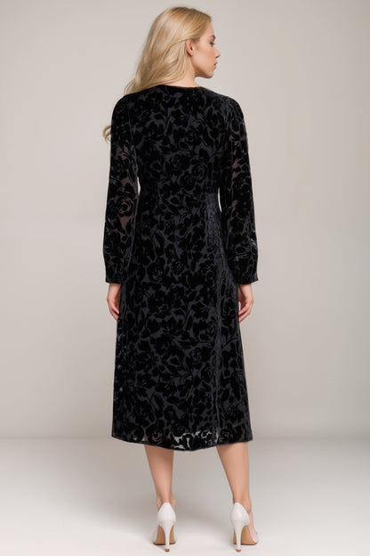 Johnny Was Jade Black Wynnter Midi Dress L30324-O