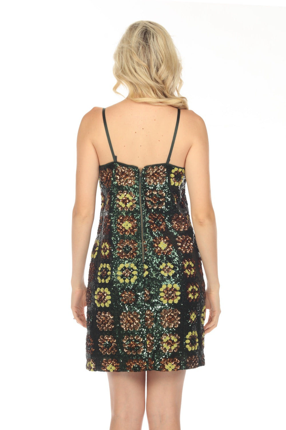 Johnny Was Love Gemini Sequin Spaghetti Strap Mini Dress L34923