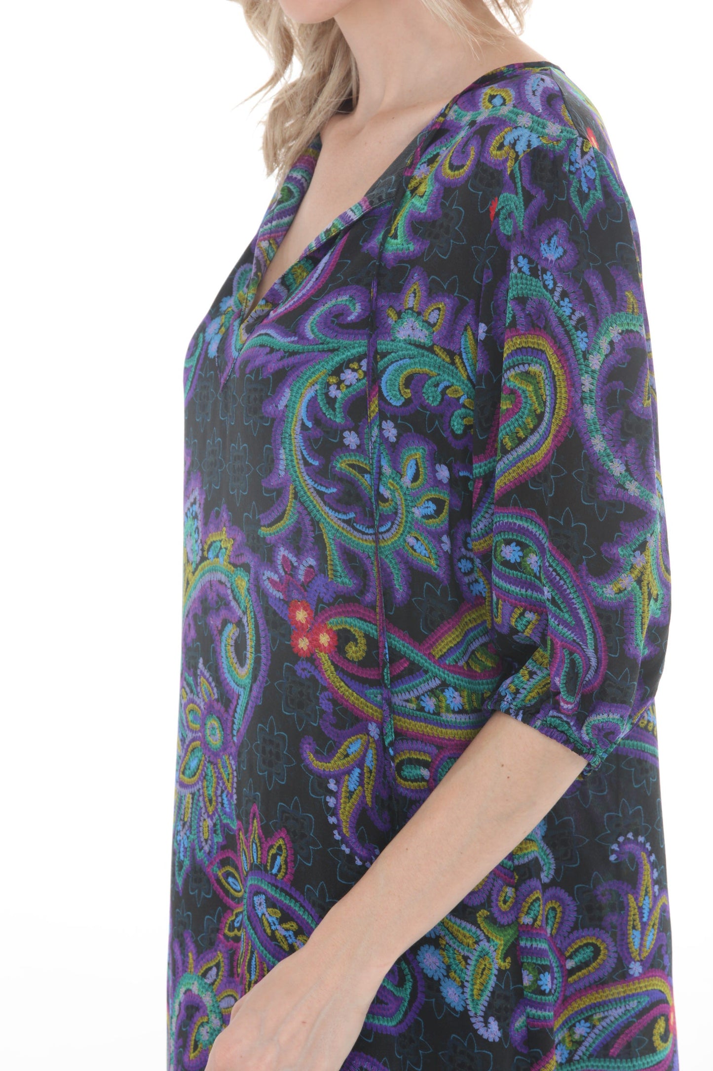 Johnny Was Paisley Lavinia Silk Mini Dress C32725-8