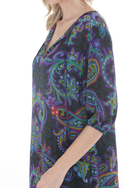 Johnny Was Paisley Lavinia Silk Mini Dress C32725-8