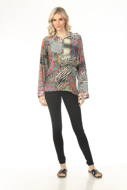 Johnny Was Paisley Tie Slim Audrey Blouse C11924BE