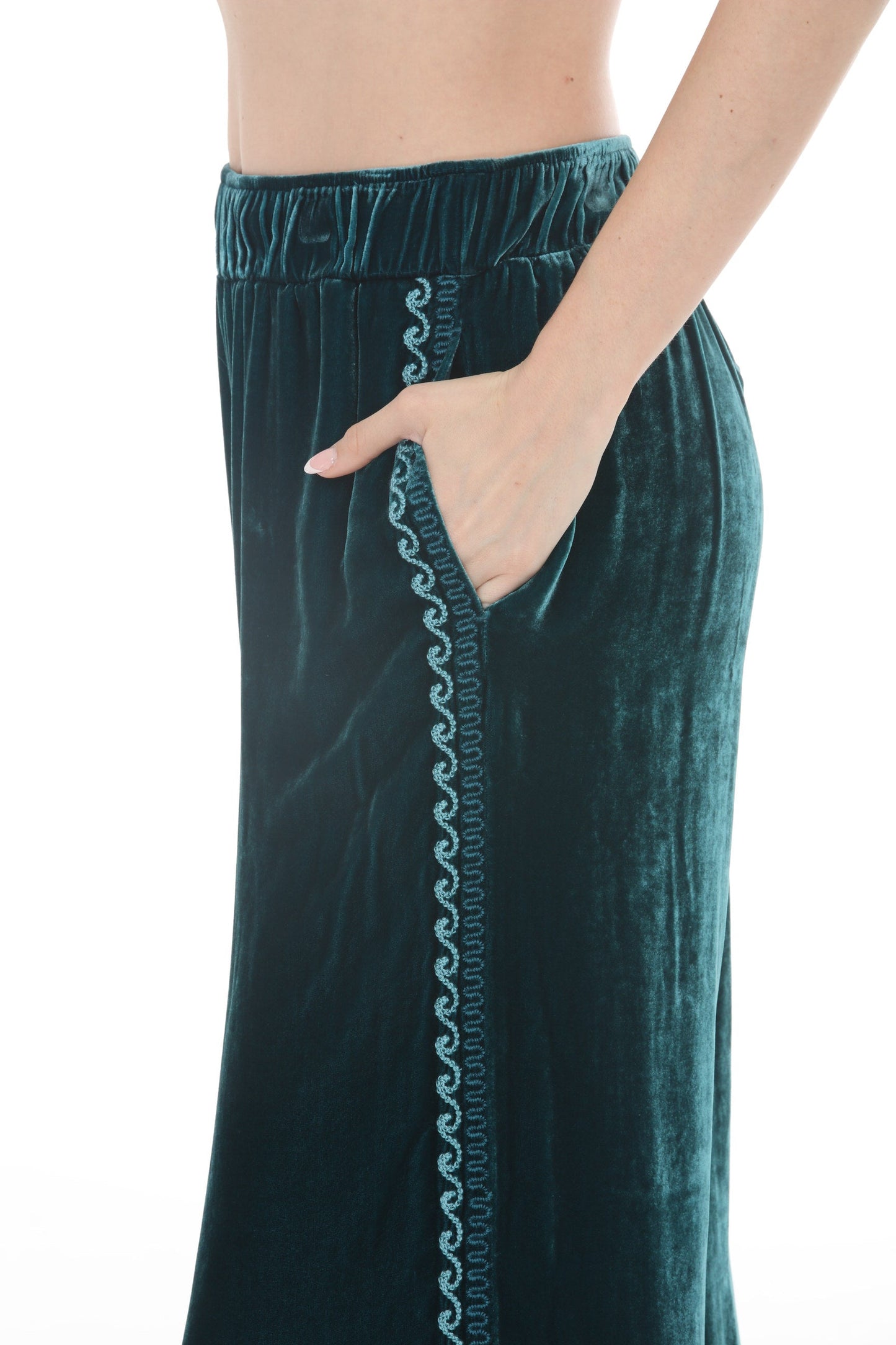 Johnny Was JWLA Wide Leg Velvet Pants J64325-8 *