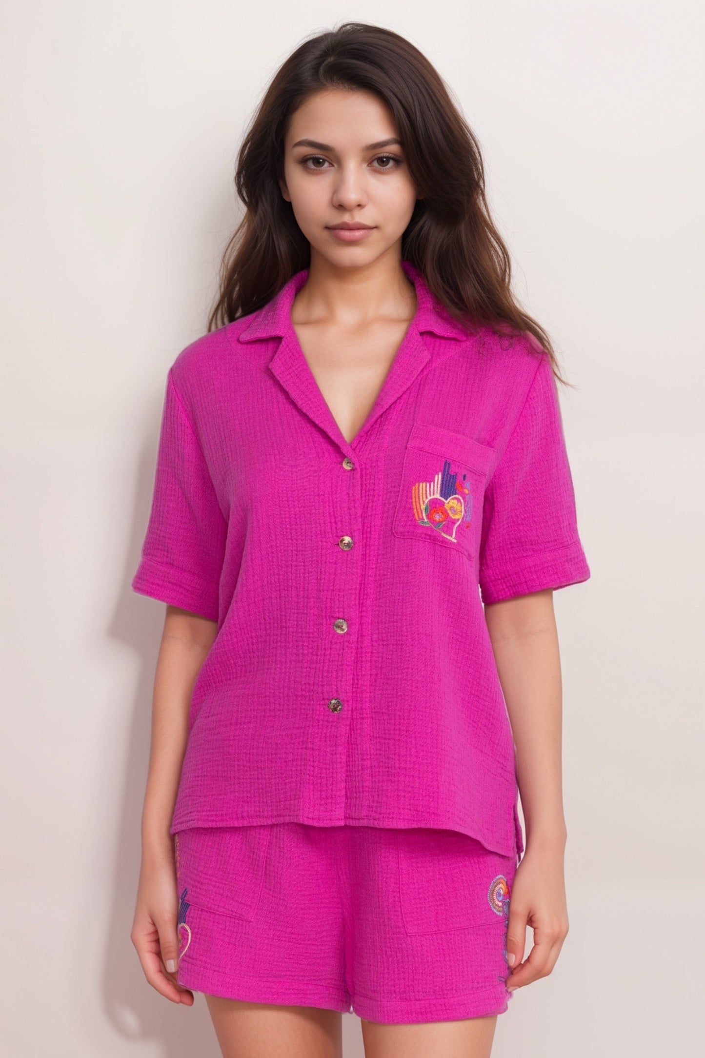 Johnny Was Desire Embroidered Cotton Camp Shirt R16324-9