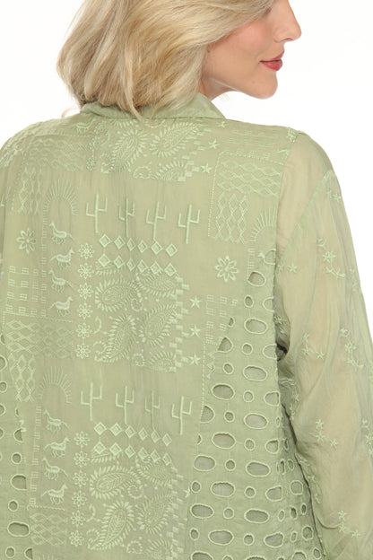 Johnny Was Western Paisley Piya Button-Down Shirt C19124-7 *