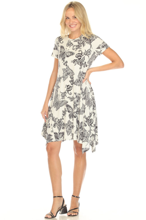 Johnny Was The Janie Favorite Short Handkerchief Hem Dress T38625-4