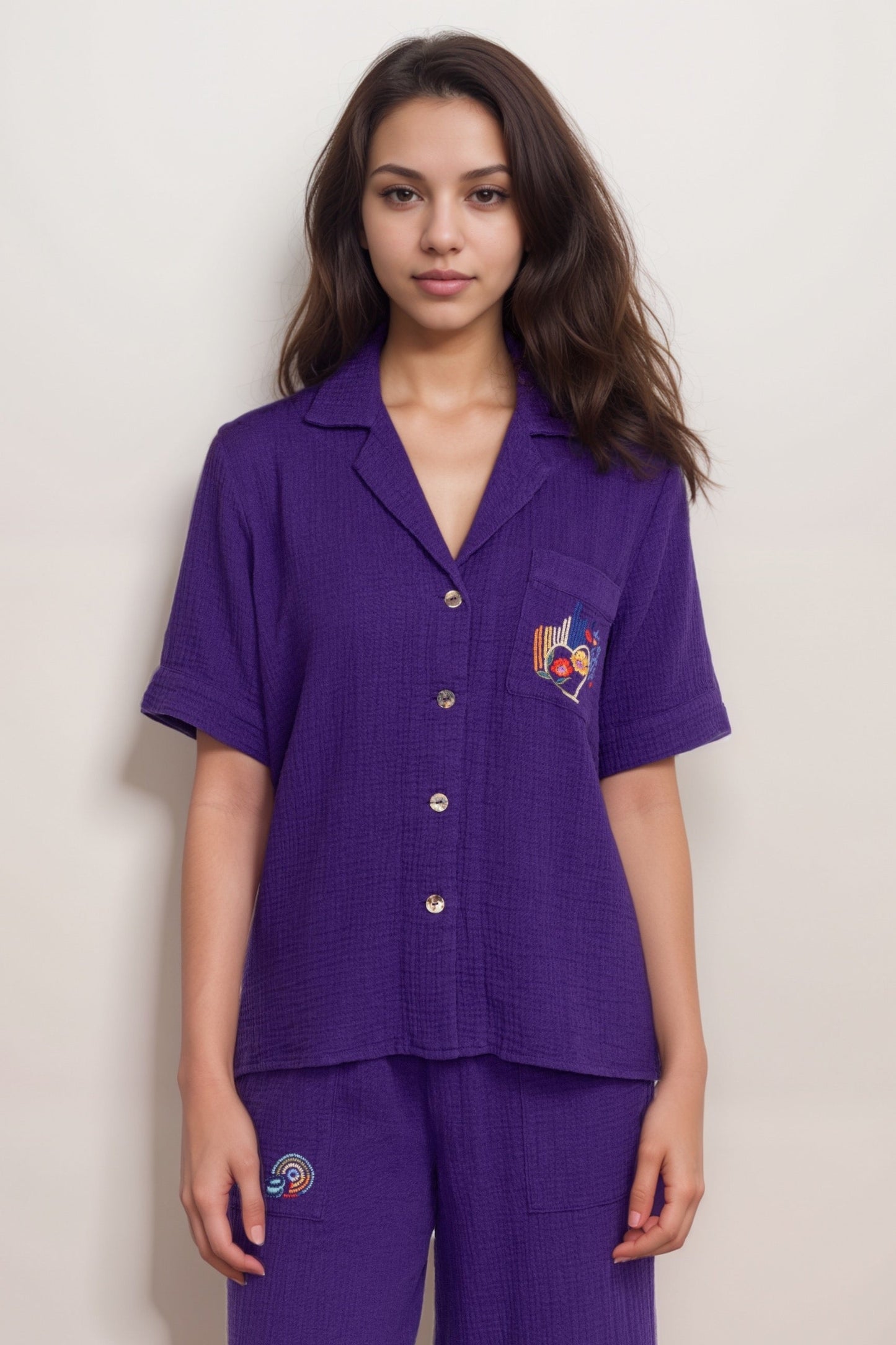 Johnny Was Desire Embroidered Cotton Camp Shirt R16324-9