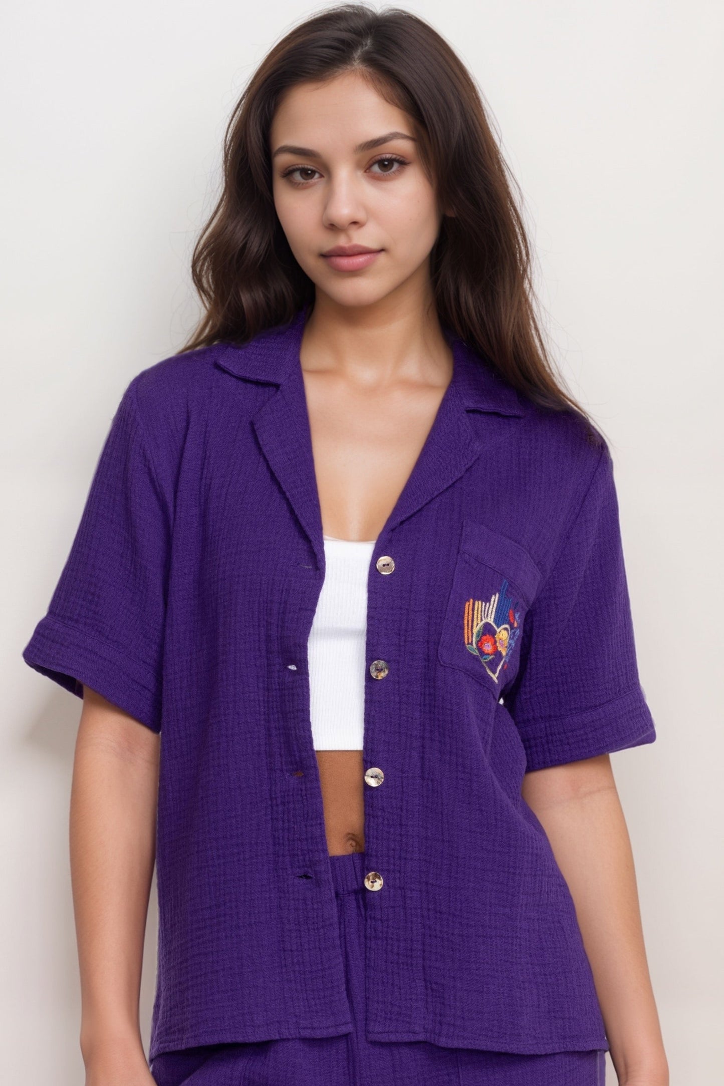 Johnny Was Desire Embroidered Cotton Camp Shirt R16324-9