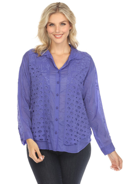 Johnny Was Western Paisley Piya Button-Down Shirt C19124-7 *
