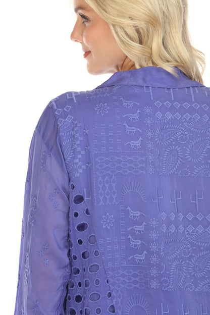 Johnny Was Western Paisley Piya Button-Down Shirt C19124-7 *