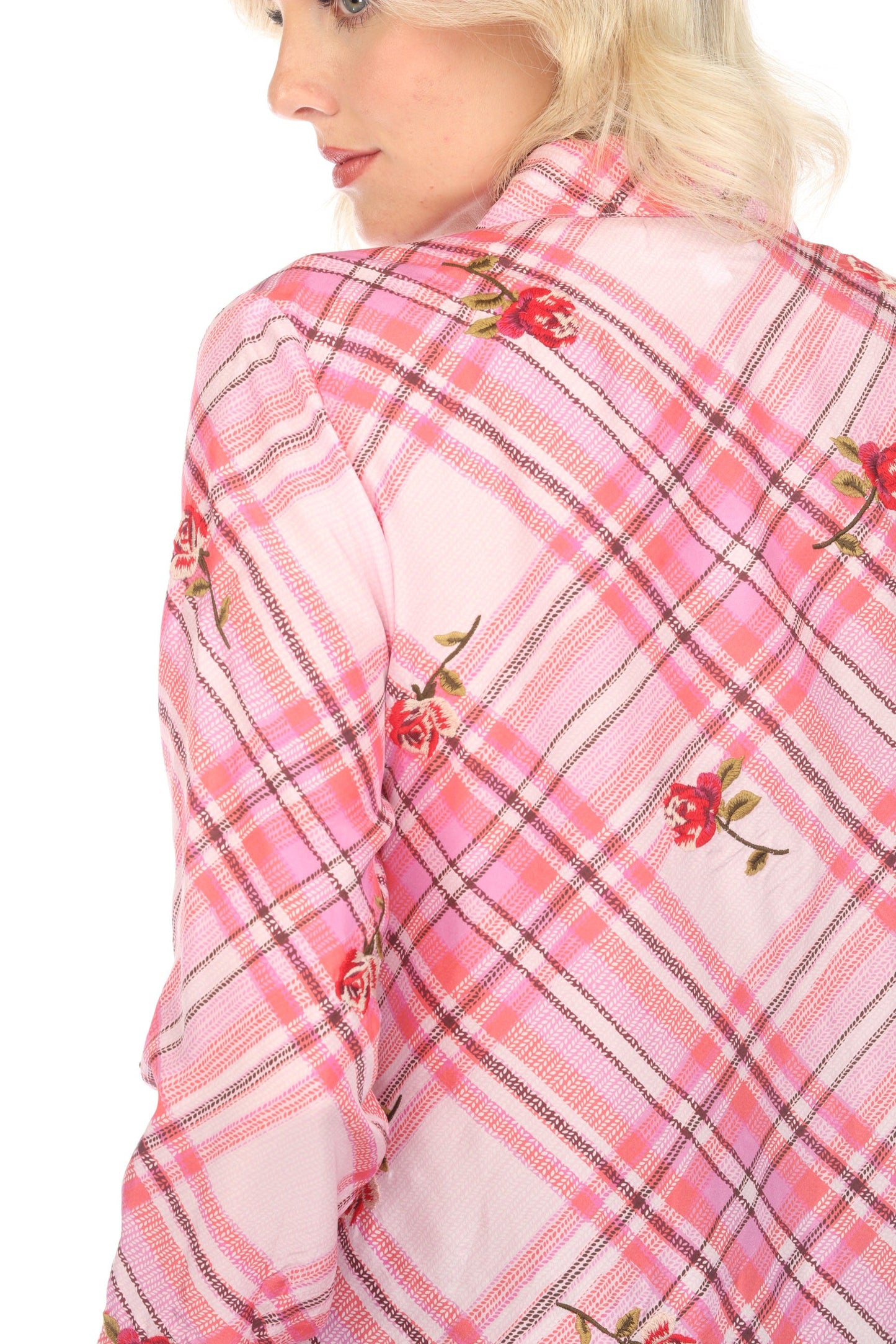 Johnny Was Workshop Plaid Roseanne Button Down Shirt W10924