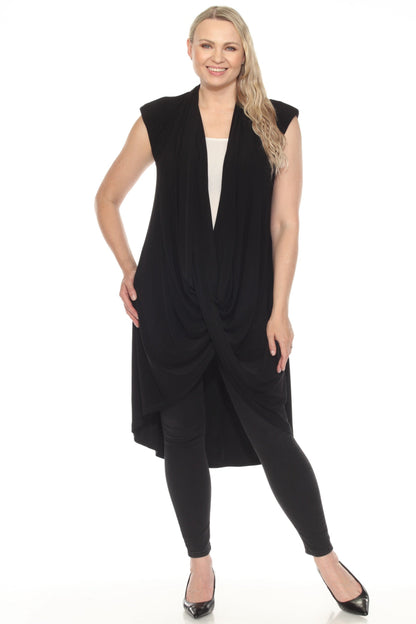 Joseph Ribkoff Black Cap Sleeve Longline Cover Up 251052