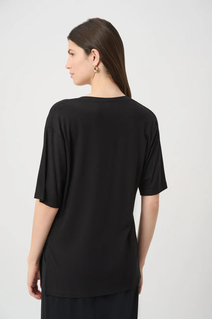 Joseph Ribkoff V-Neck Dolman Sleeve Boxy Top 261600
