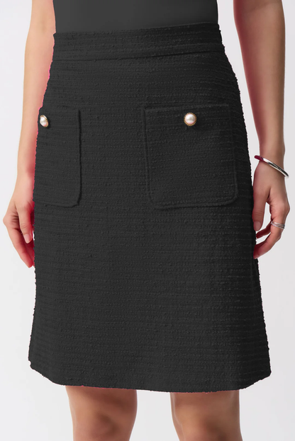 Joseph Ribkoff Bouclé A-Line Woven Skirt 251291