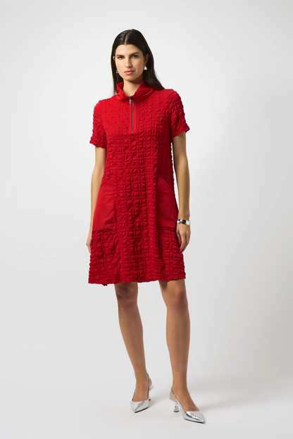 Joseph Ribkoff Bubble Jacquard A-Line Textured Dress 251084