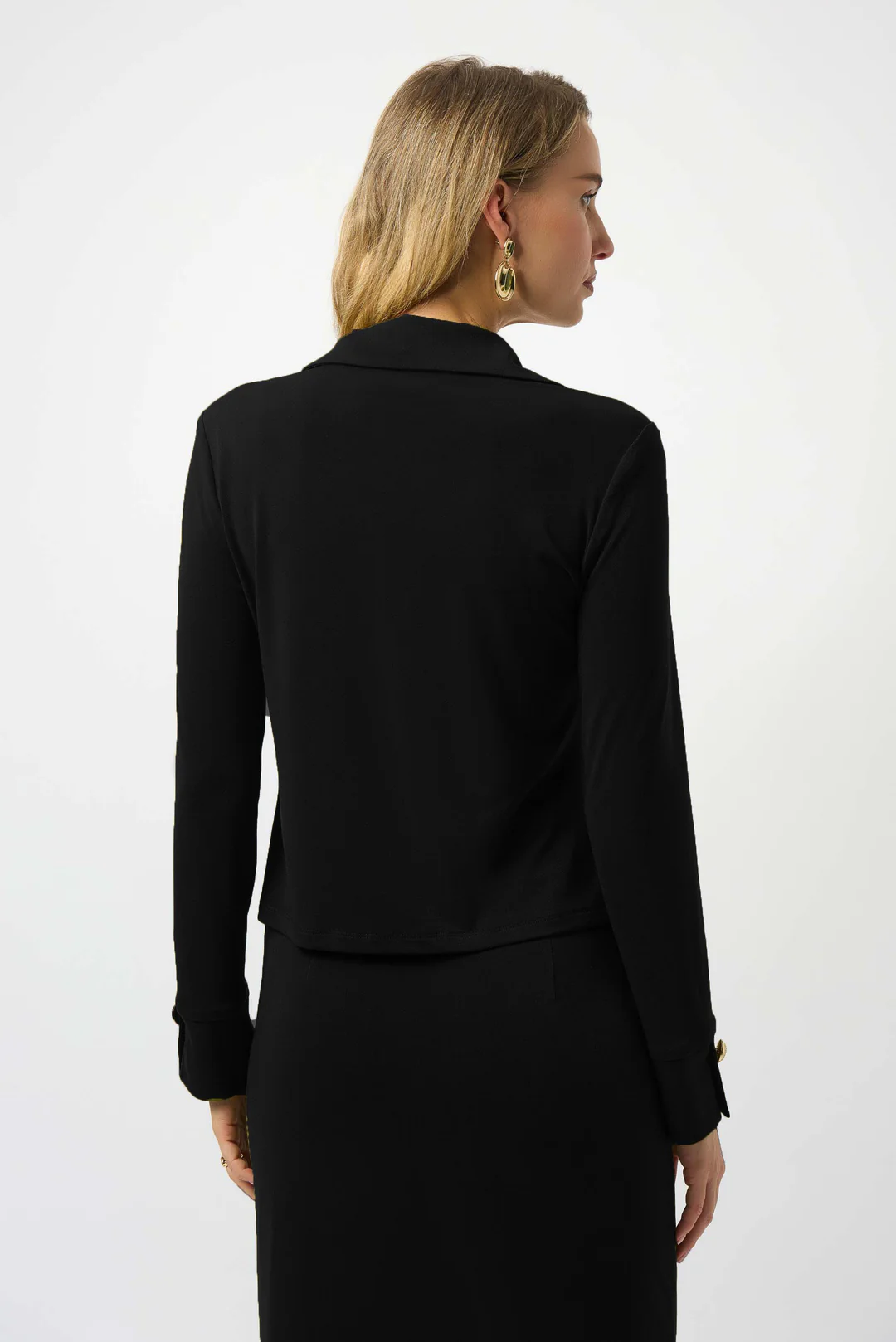 Joseph Ribkoff Collared V-Neck Long Sleeves Fitted Top 253258-R