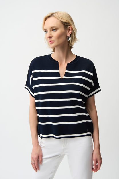 Joseph Ribkoff Striped Dolman Sleeve Sweater Top 261921