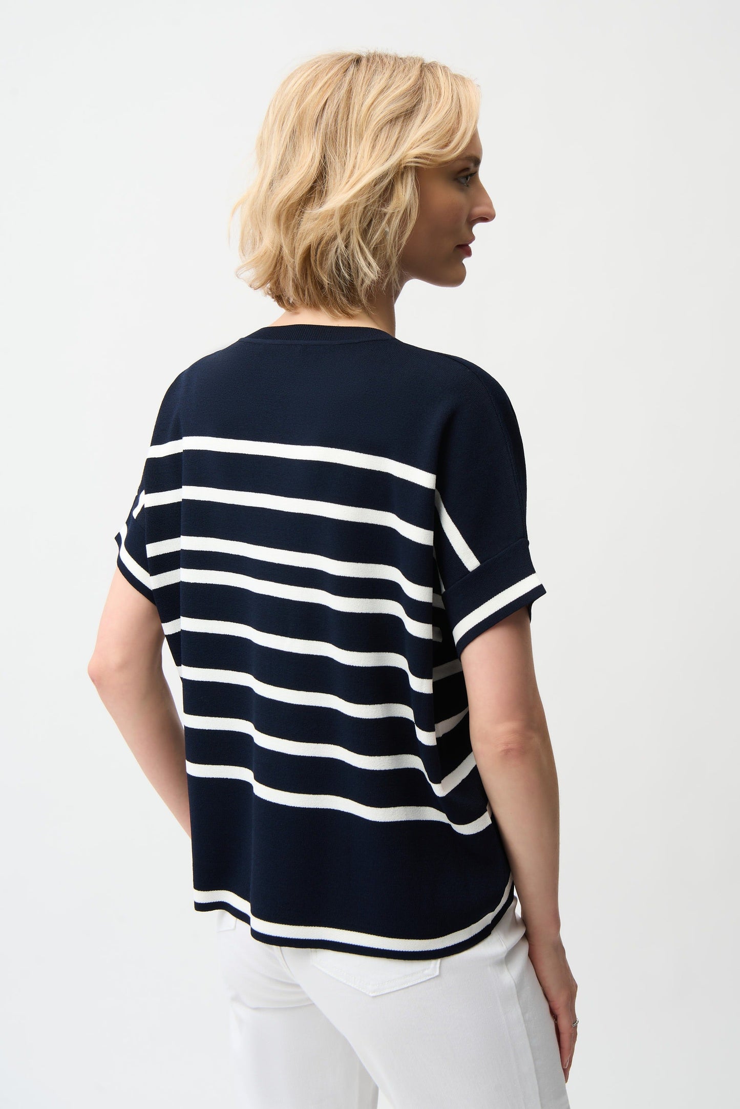 Joseph Ribkoff Striped Dolman Sleeve Sweater Top 261921