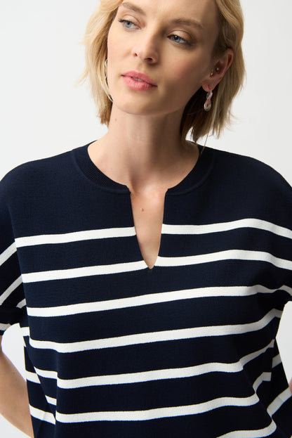 Joseph Ribkoff Striped Dolman Sleeve Sweater Top 261921
