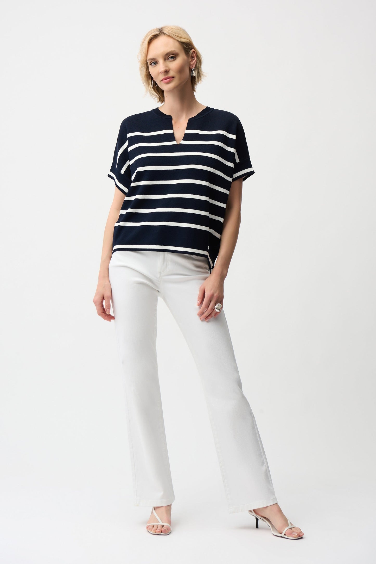 Joseph Ribkoff Striped Dolman Sleeve Sweater Top 261921