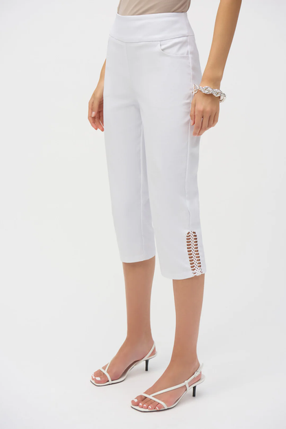 Joseph Ribkoff Pull On Guipure Capri Pants 252192
