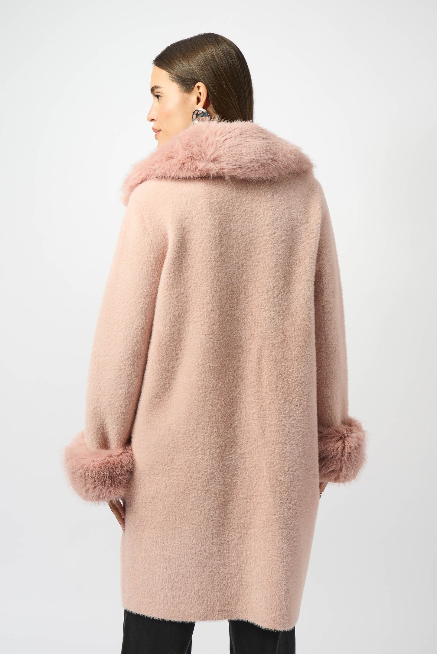 Joseph Ribkoff Detachable Faux Fur Trim Long Sleeve Coat 243923F25