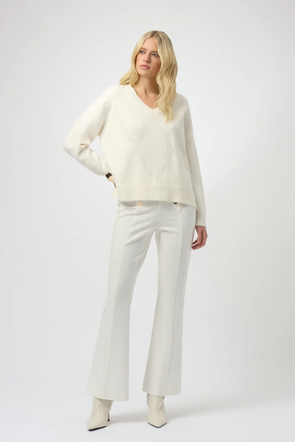 Joseph Ribkoff Sequined V-Neck Pullover Sweater 254949-R