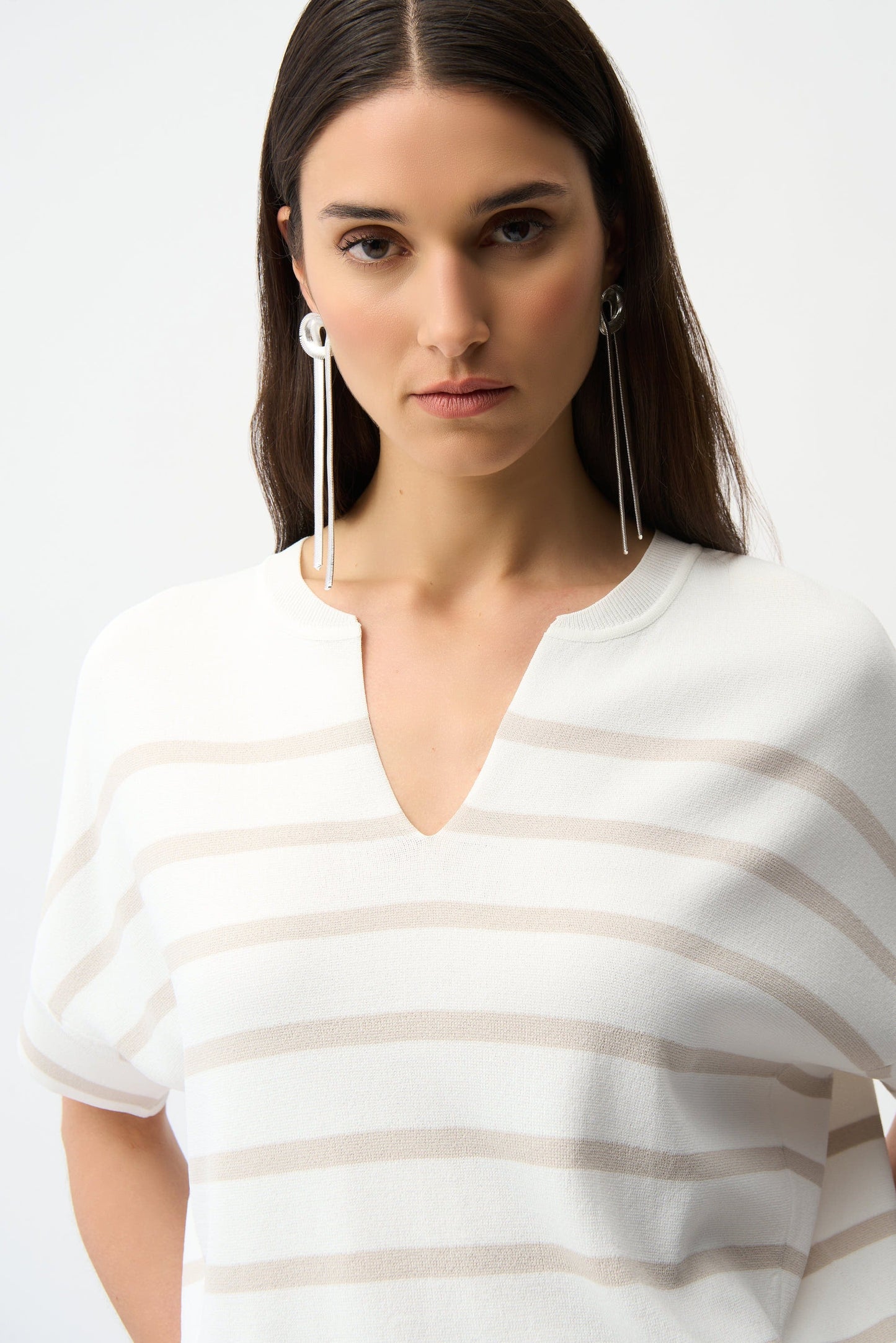 Joseph Ribkoff Striped Dolman Sleeve Sweater Top 261921