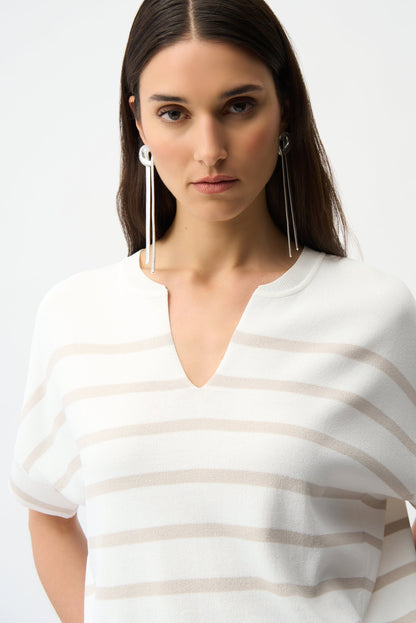 Joseph Ribkoff Striped Dolman Sleeve Sweater Top 261921