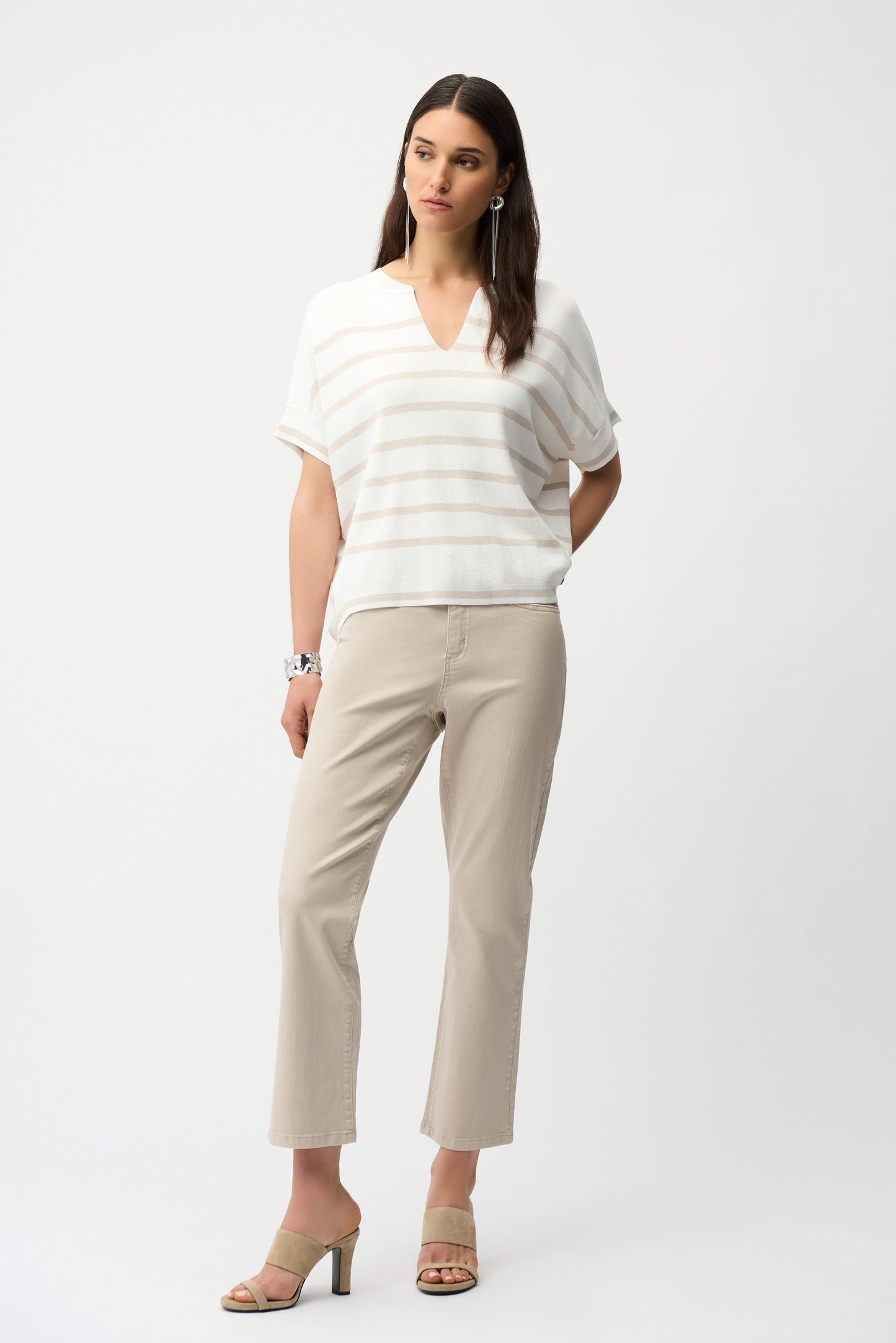 Joseph Ribkoff Striped Dolman Sleeve Sweater Top 261921