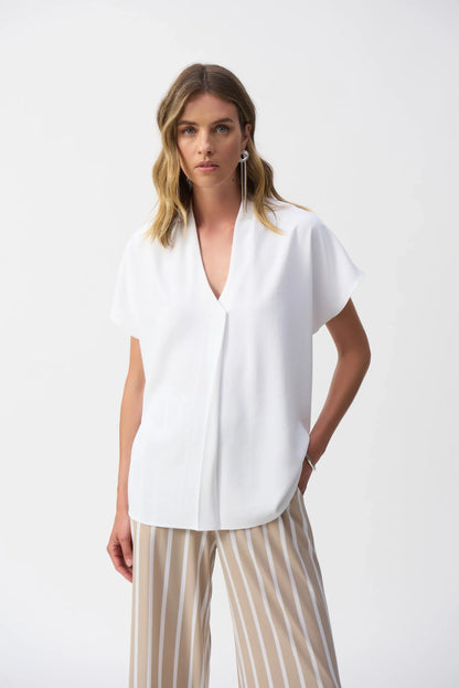 Joseph Ribkoff V-Neck Dolman Sleeve Relaxed Top 251087