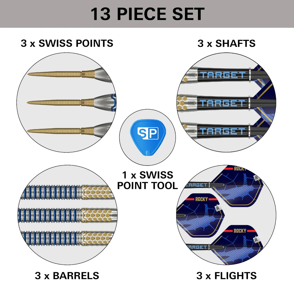 TARGET - 22g - JOSH ROCK G1 Swiss Point Darts - 90% Tungsten