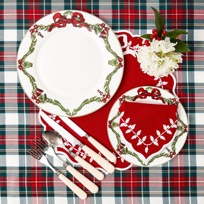 Christmas Garland Dinner & Starter Plates (Set of 8)