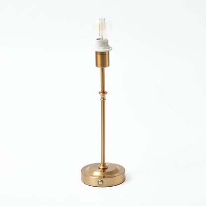 Edie Rechargeable Lamp with Cream Frilled Silk Shade (18cm)