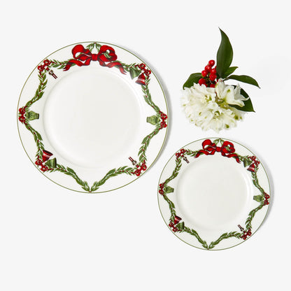 Christmas Garland Dinner & Starter Plates (Set of 8)