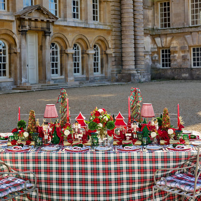 Red Bow Laurel Placemats & Napkins (Set of 4)