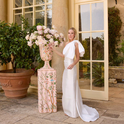 Pink Chinoiserie Tole Urn