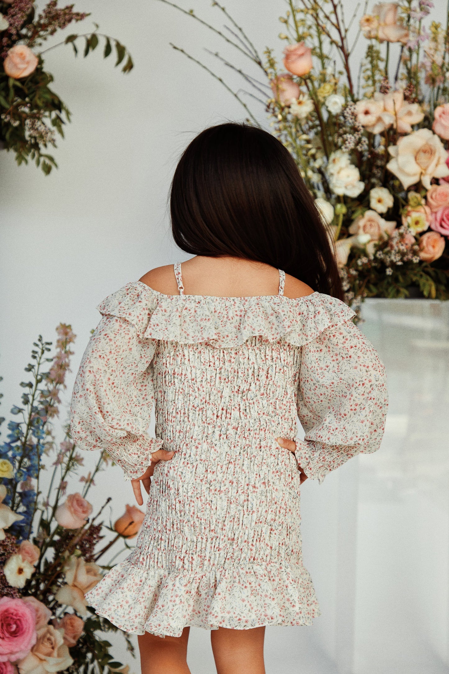Mini Rosie Long Sleeve Dress - Ivory