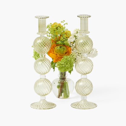 Olive Camille Candle Holders (Pair)