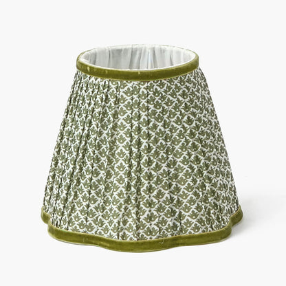 Bamboo Rechargeable Wall Light with Olive Lotus Shade (18cm)
