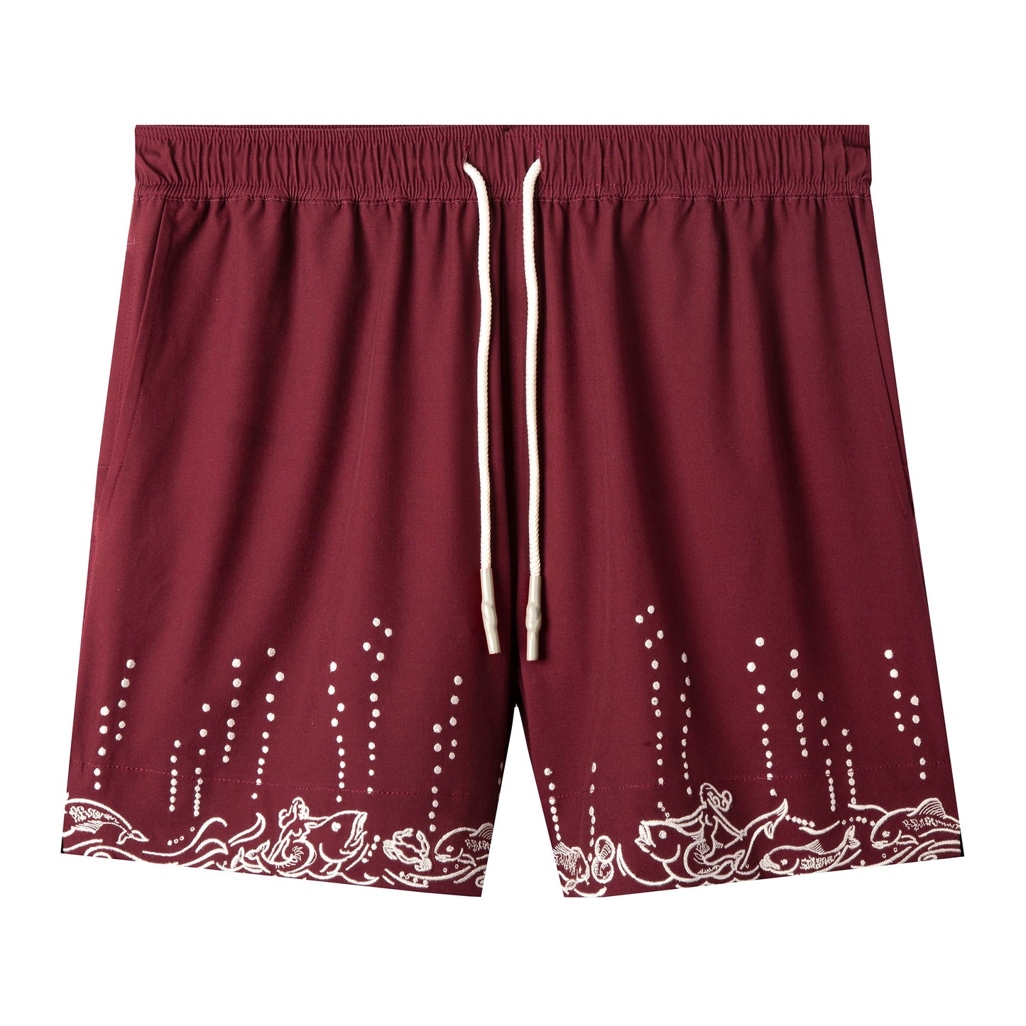 'Fruits De Mer' Swim Trunks (Burgundy)