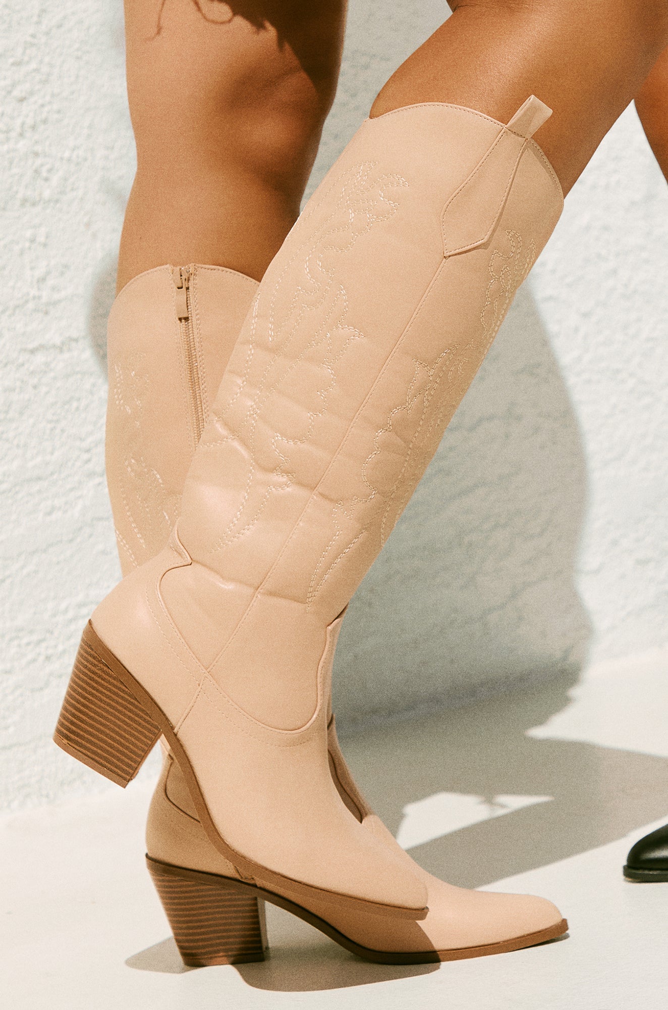 Miller Cowgirl Boots - Nude