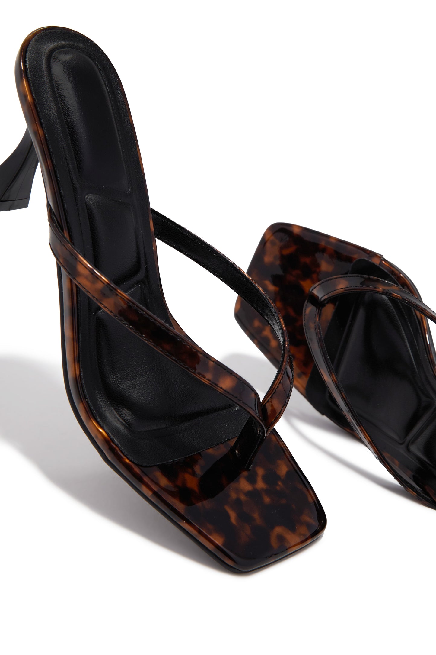 Angelie Mid Heel Mules - Tortoise